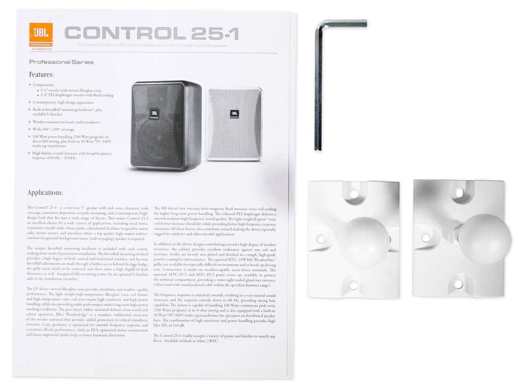 Control 25-1 White (la Paire)