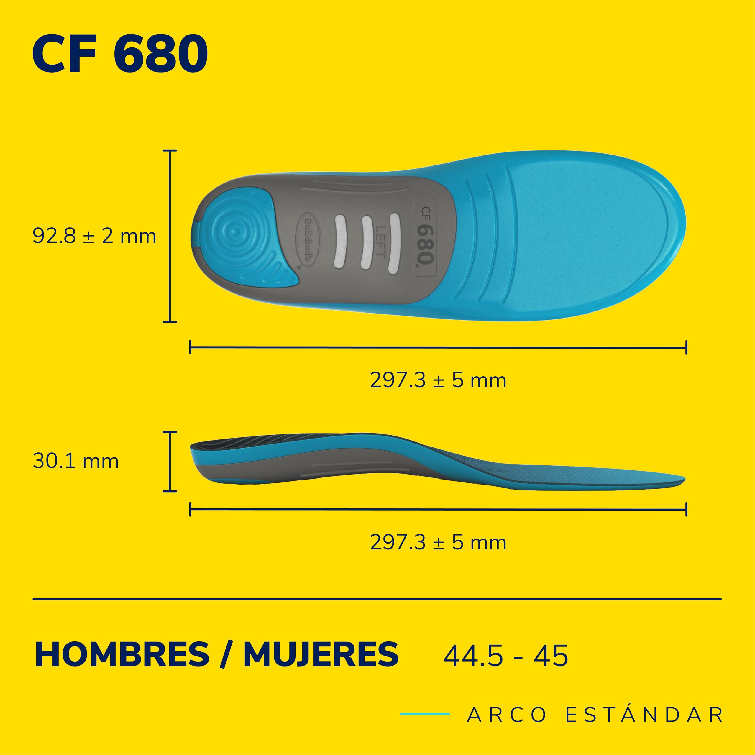 Dr. Scholl's Plantillas Custom Comfort - Plantillas para fascitis plantar - Plantillas de zapatos con soporte de arco alto para mujeres talla, hombres, comodidad para todo el día