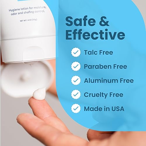 Miniatura 8 de Super Fresh Body Powder Lotion de SweatBlock - Sin talco, antirozaduras, desodorizantes, ingredientes naturales, loción corporal sin desorden para