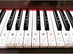 Piano Keyboard Stickers for 88/61/54/49/37 Key, Bold Large Letter Piano Stickers for Learning, Removable Piano Keyboard Letters, Notes Label for Beginners and Kids, Multicolor