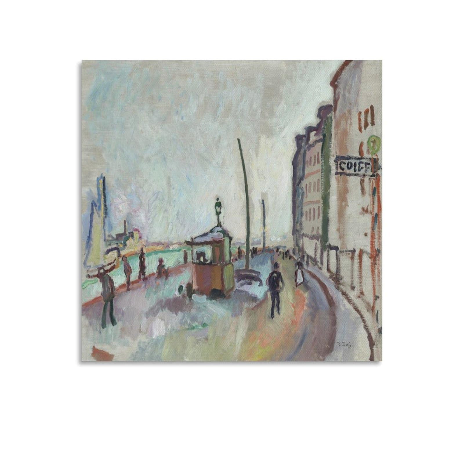 KLAGCBDF Raoul Dufy Le Havre Poster Painting Canvas Wall Art Living Room Posters Painting 12x12inch(30x30cm)