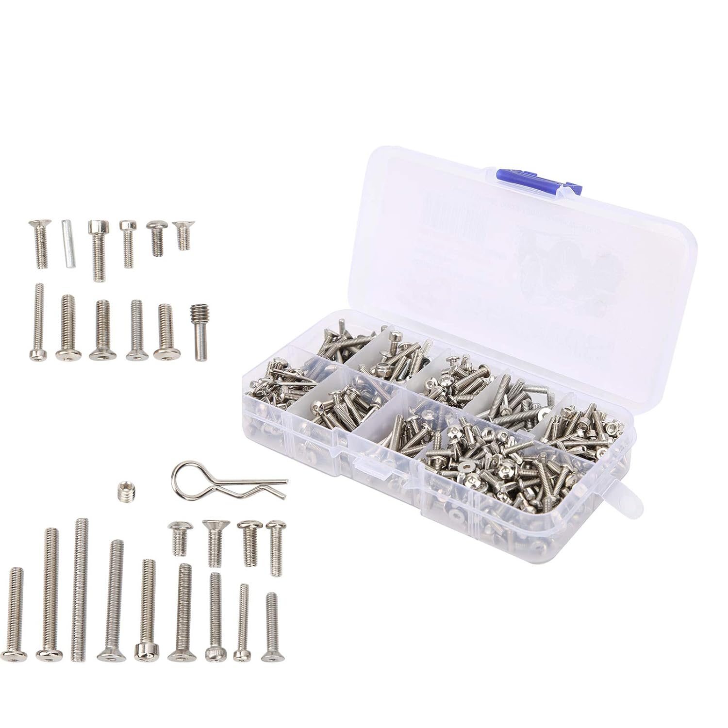 VGEBY RC Car Screw, Stainless Steel Screw Fittings Set Repairing Accessory for SCX10 1/10 RC Car Model Car Accessories