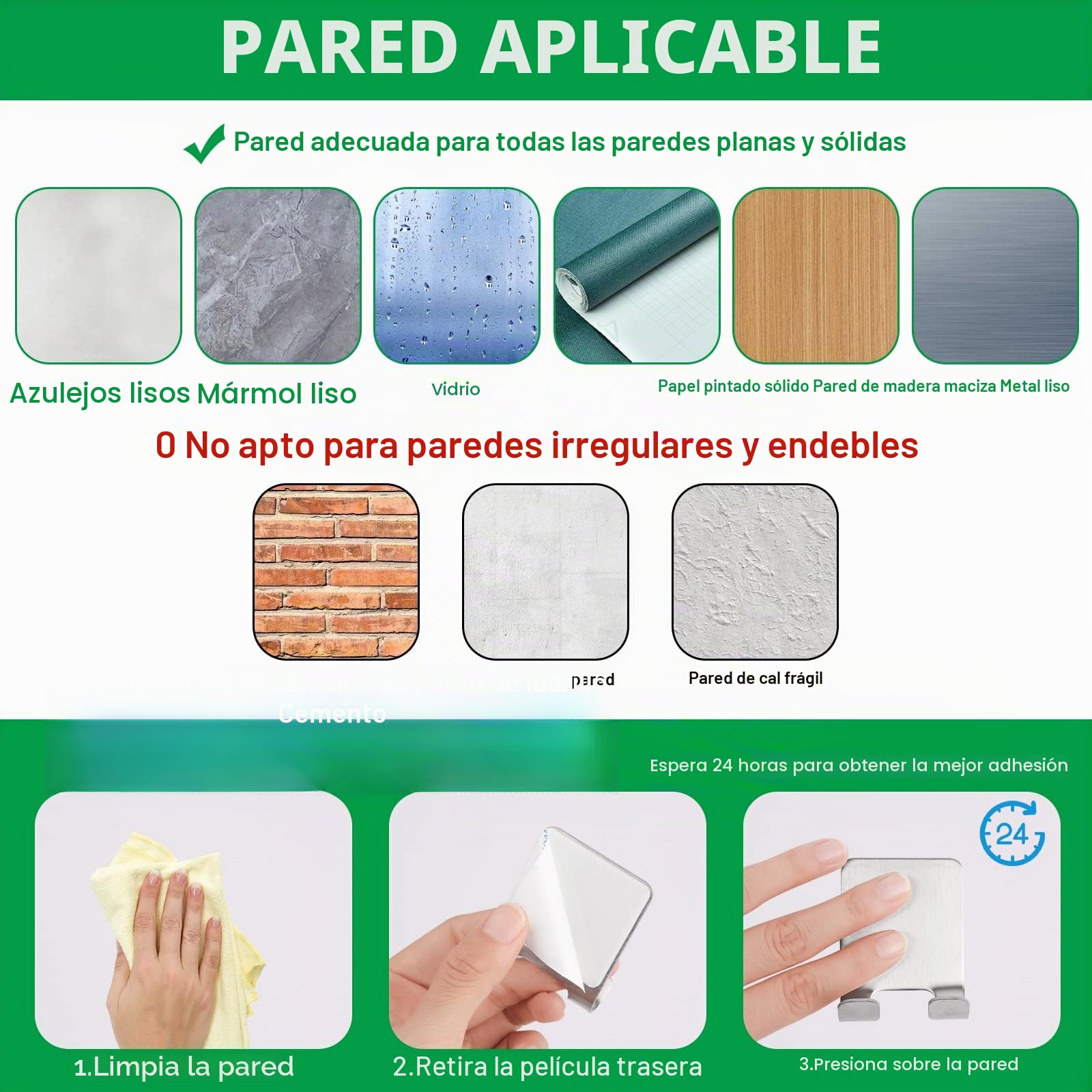 Bolatus 2 unidades de soporte para afeitadora de ducha, gancho autoadhesivo, soporte de afeitado para ducha, acero inoxidable, gancho para toalla, gancho para toallas sin taladrar, ganchos de pared