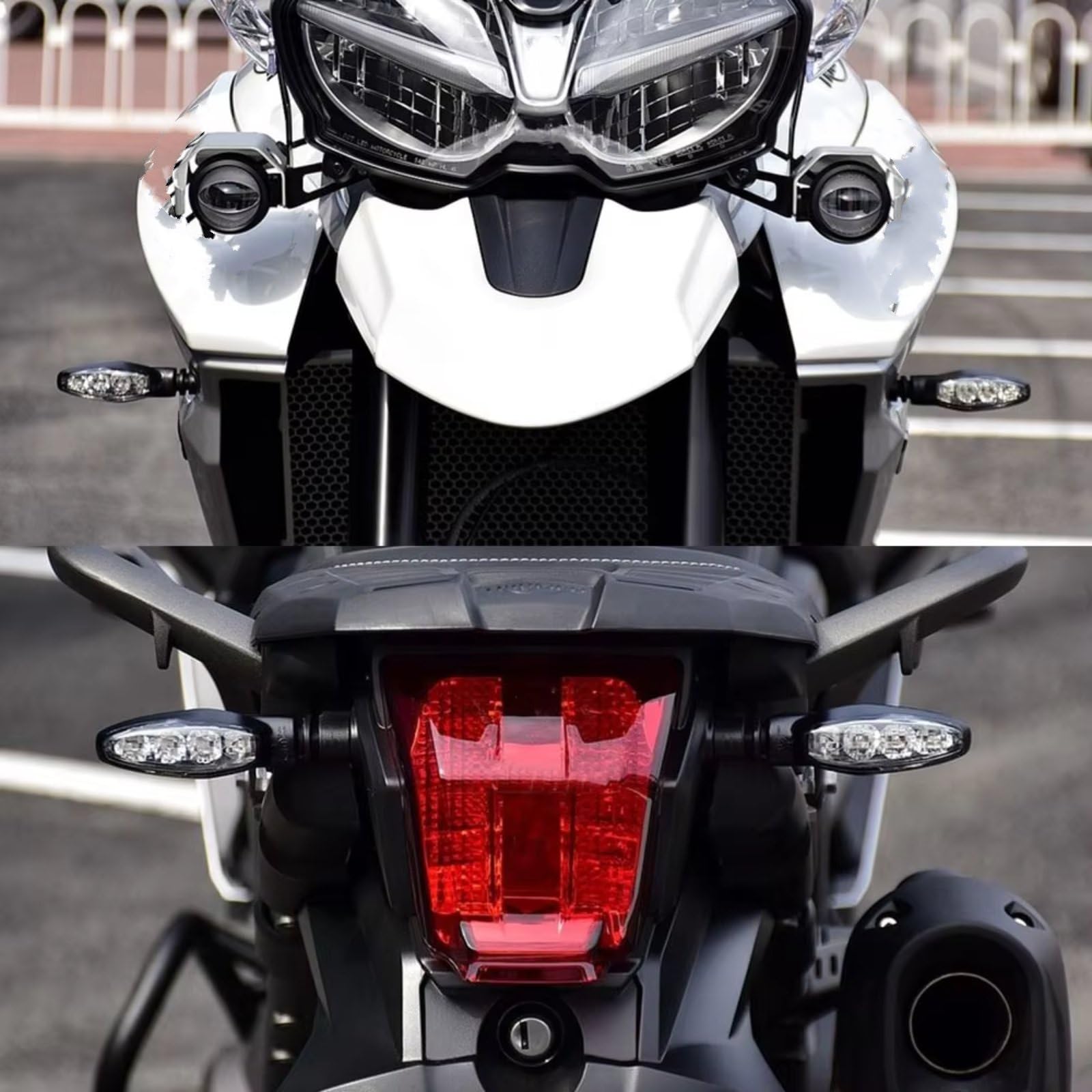 Per Tiger 800 2011-2017 Per Tiger 900 2020-2022 Per Tiger 1050 2006-2012 Per Tiger 1200 2012-2015 Accessori Per Indicatori Di Direzione Per Moto Indicatori Moto(Black,2 pair)