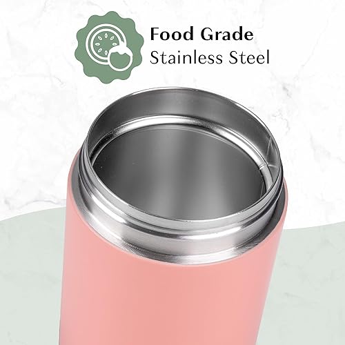 Miniatura 6 de Goodful - Termo de acero inoxidable con sellado al vacío y tapa con asa, contenedor térmico para alimentos -16onzas, rosa