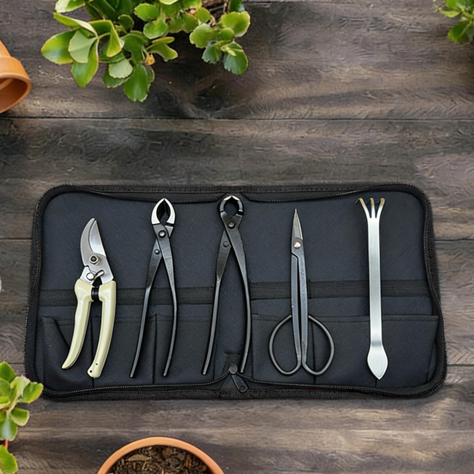 5 Pezzi Strumenti per Bonsai Kit di Filo per Bonsai Strumenti Kit per Potatura Set Strumenti per Giardinaggio, Set di Attrezzi da Giardino, Forbici da Giardino