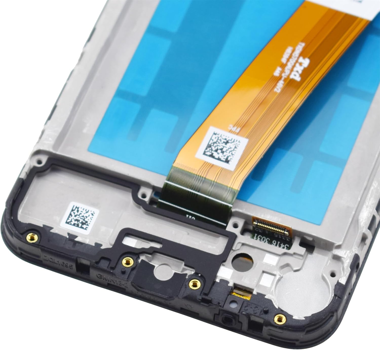 Full Display Screen with Frame for Samsung Galaxy A01 SM-A015F SM-A015G SM-A015V LCD Screen Touch Digitizer Replacement Black 5.7"