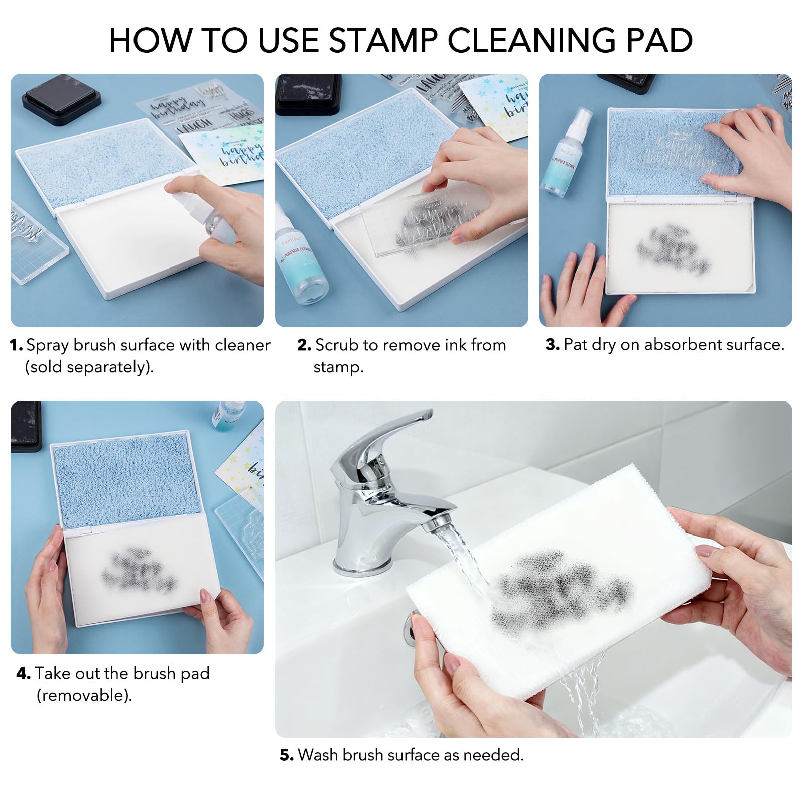 Stamp Cleaning Pad - Dual-Sided for Perfect Stamps -4
