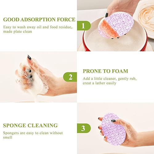 Vista 60 de Esponjas de cocina para lavar platos, esponjas de cocina para el hogar, esponja absorbente reutilizable abstracta cepillo trazo Trazo de pincel