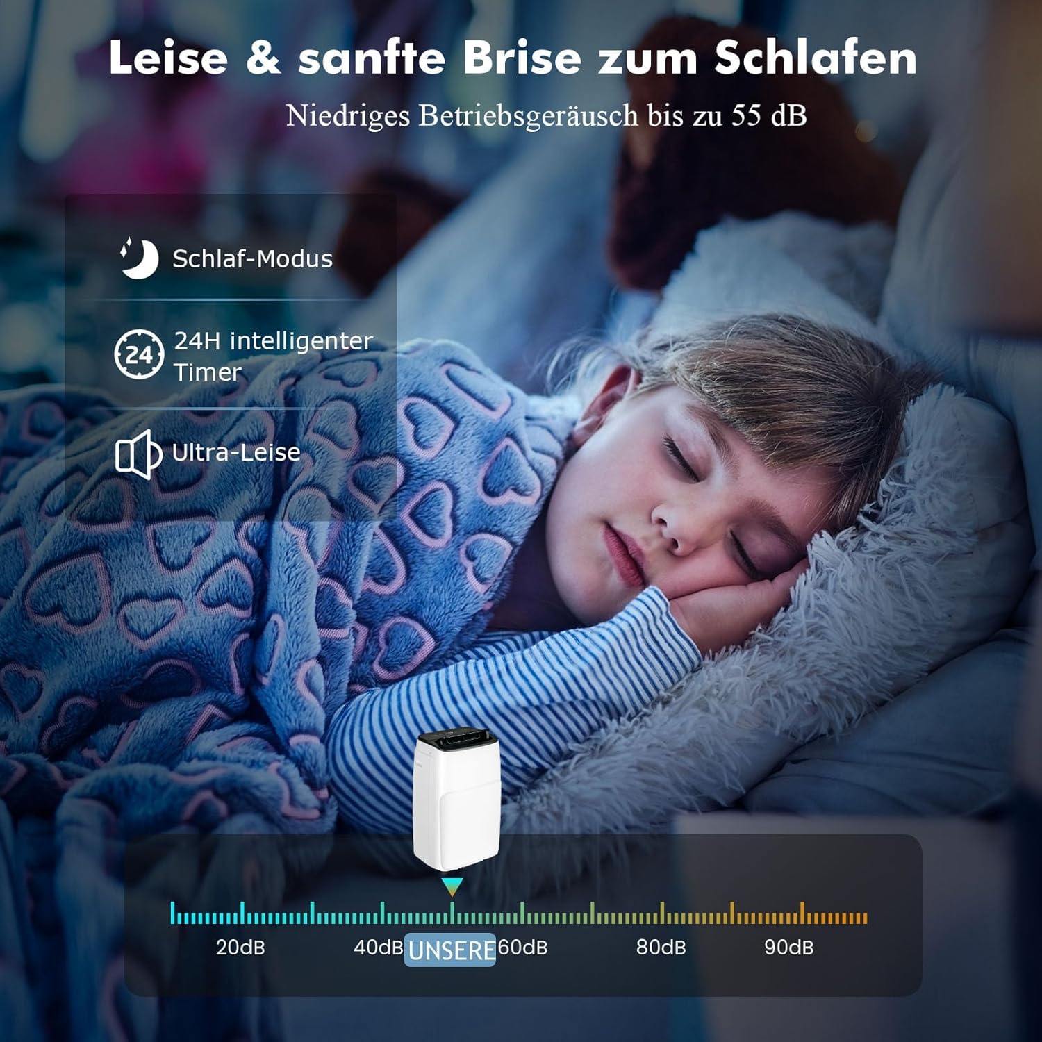 RELAX4LIFE Mobile Klimaanlage 14000BTU, Klimagerät mit Abluftschlauch