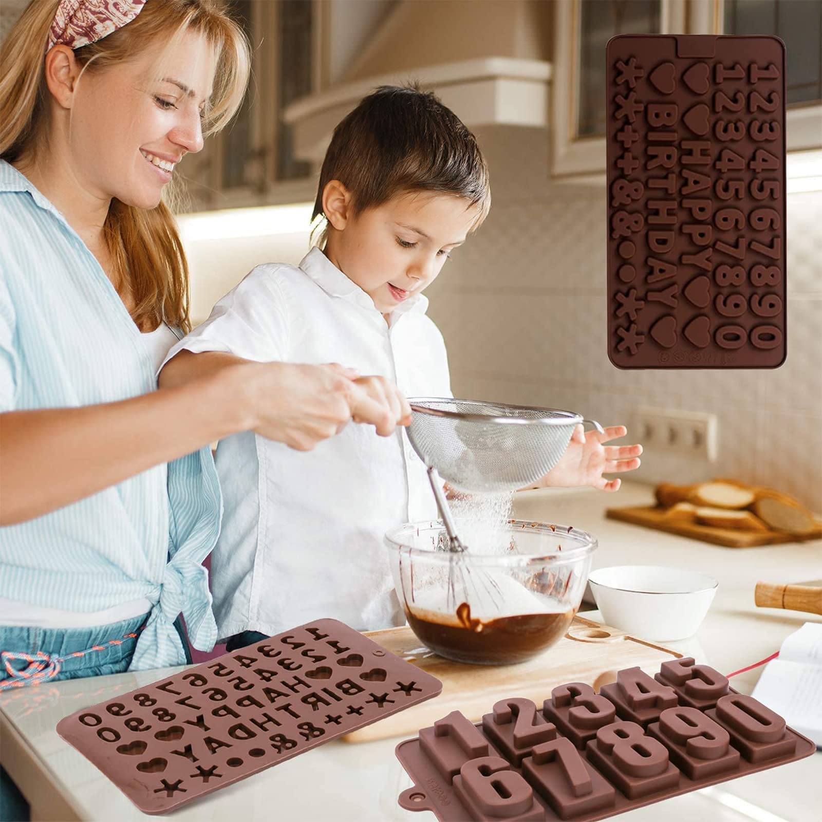 Moules Pâtisserie Chocolat Bonbons Ours CAKETIME Lot De 4 Grands Moules En Silicone En Forme D'ours - Qualité Alimentaire, Sans BPA, Pour Chocolat Ou Glaçons Moule Ourson Silicone