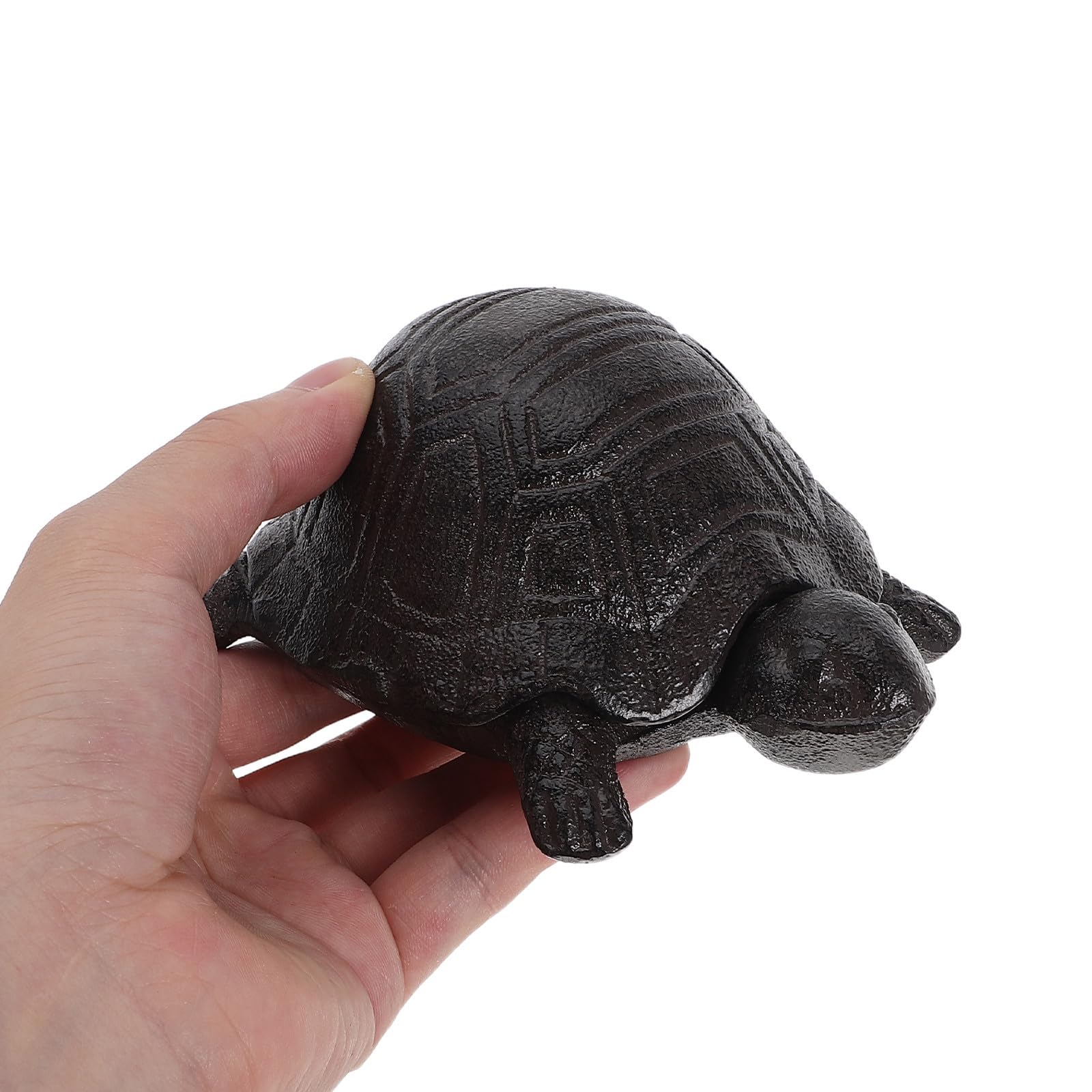 Boîte de Rangement en Fer pour Bijoux et Clés de Tortue Rustique, Base Lourde Sécurisée, pour Intérieur et Décoration de Jardin
