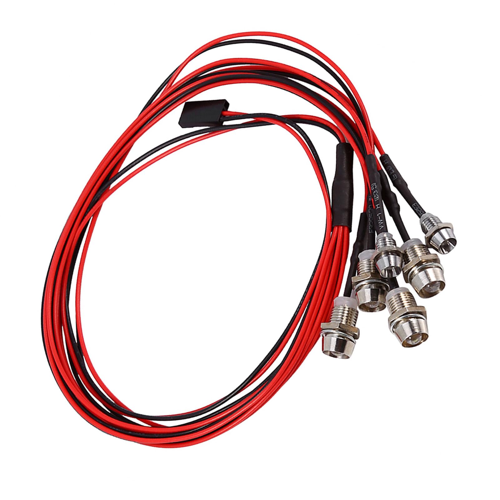Akozon Upgraded 3-7V 6 LEDs Light Set for 1/10 RC Model Car Truck, 5mm/3mm LED Headlight Taillights - Image 4