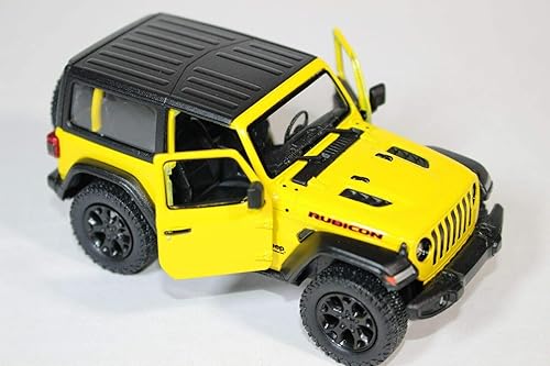 Miniatura 32 de KiNSMART - Jeep Wrangler Rubicon Off Road 4x4 5 pulgadas Escala 1:34 Die Cast Modelo Réplica de Coche de Juguete Opentop Juego de 4 Opentop