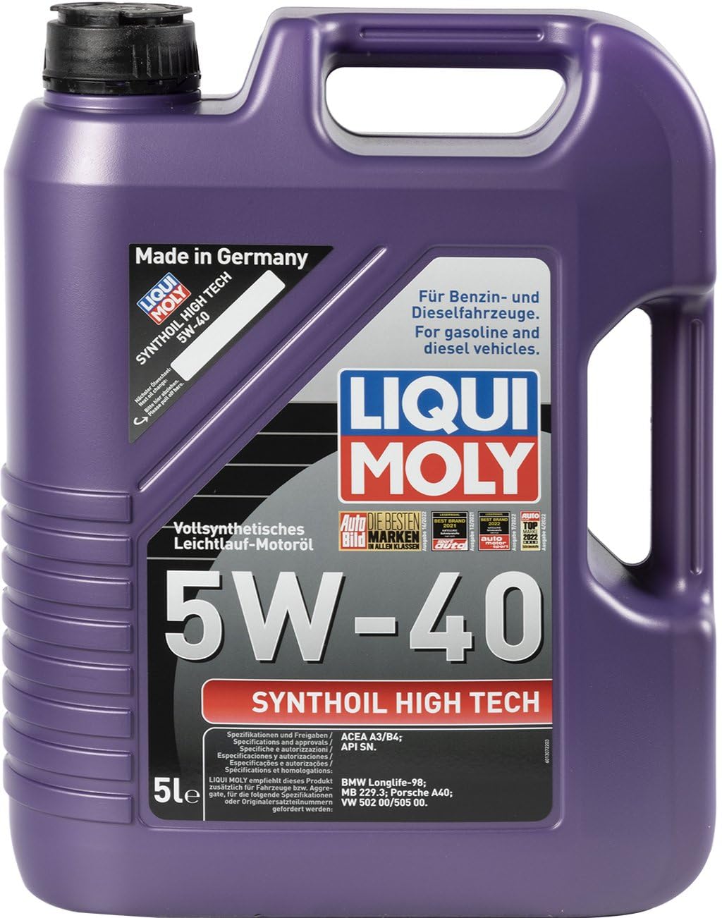Liqui Moly Synthoil High Tech 5W-40 5 l Otomotiv Bakım Ürünü