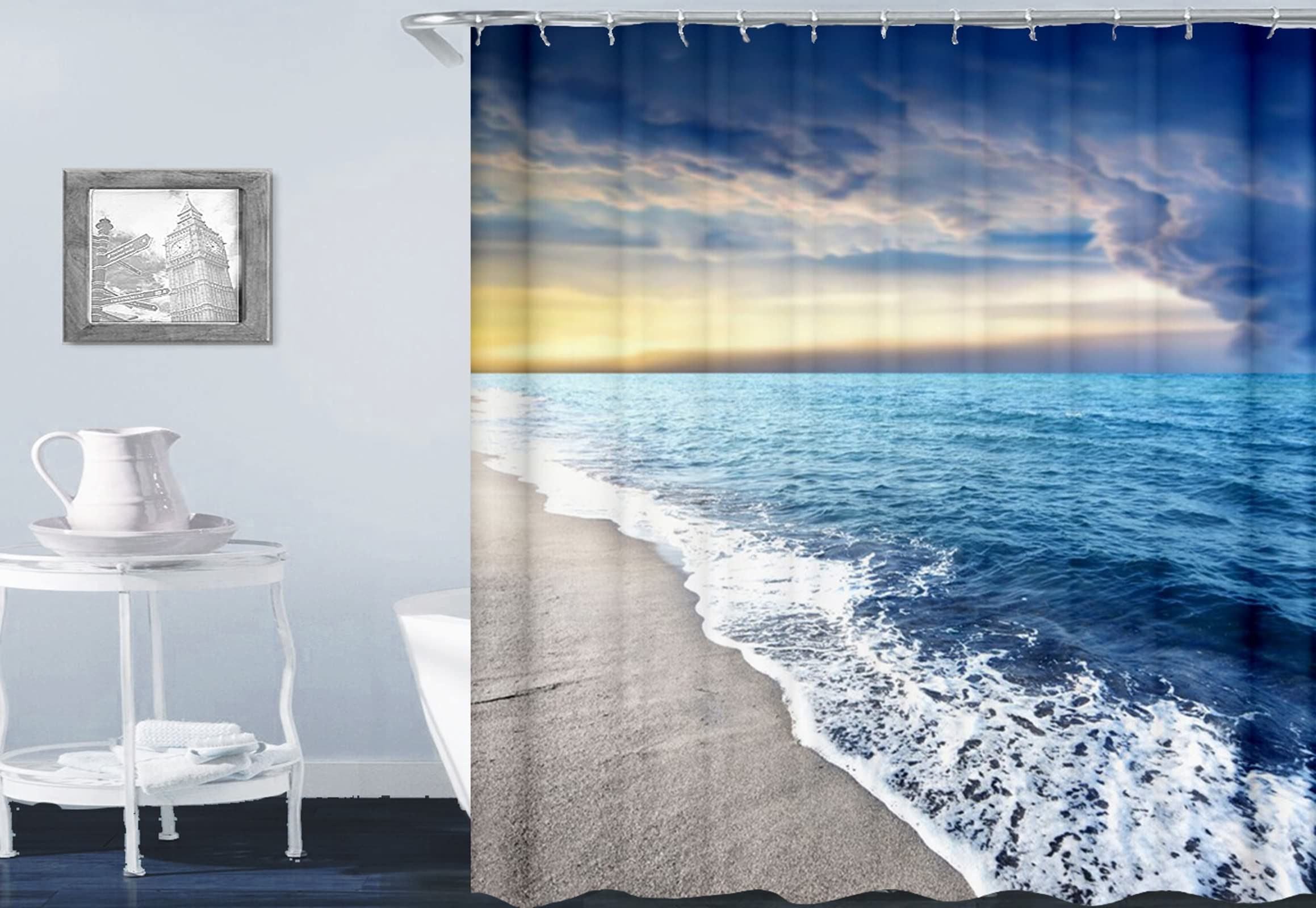Rideau de douche en polyester KnSam 180x200cm aux finitions soignées