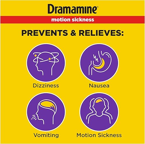 Miniatura 2 de Dramamine Todo el día menos somnolencia, alivio del mareo por movimiento, 8 unidades, paquete de 3
