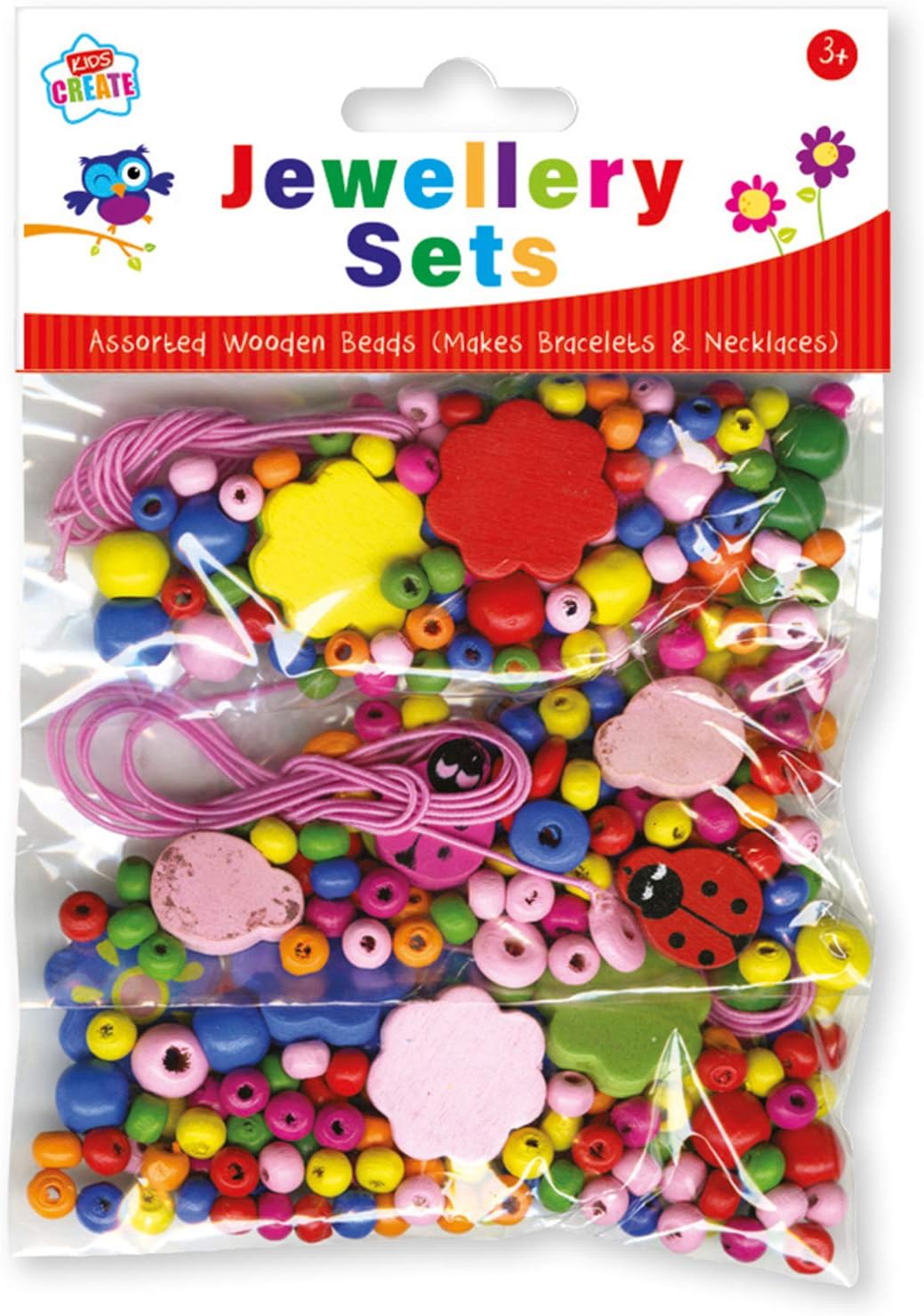 Kids CreateMake Own Style Bracelets & Necklaces Jewellery Sets Wooden Beads 5+