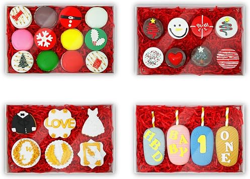 XINHPKGG 10Pcs Cookie Boxes 9 1/2x6x1 1/4 Bakery Boxes with Clear Window