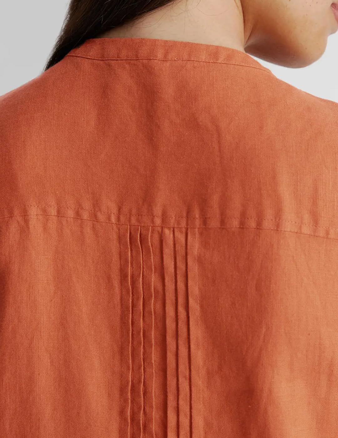 Women's Cotton Linen Crew Neck Sleeveless Swing Dress Casual Front Button Dresses with Pockets(Brown,M), Medium - Image 6