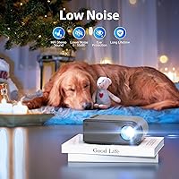 Vista 4 de Mini proyector WiFi Bluetooth, proyector 720P altavoz integrado, proyector de video portátil, proyector de película casera compatible