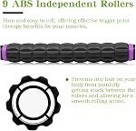 Muscle Roller, Massage Roller Stick for Athletes, Help Reducing Muscle Soreness Cramping Tightness Leg Arms Back Calves Muscle Massager(Purple)