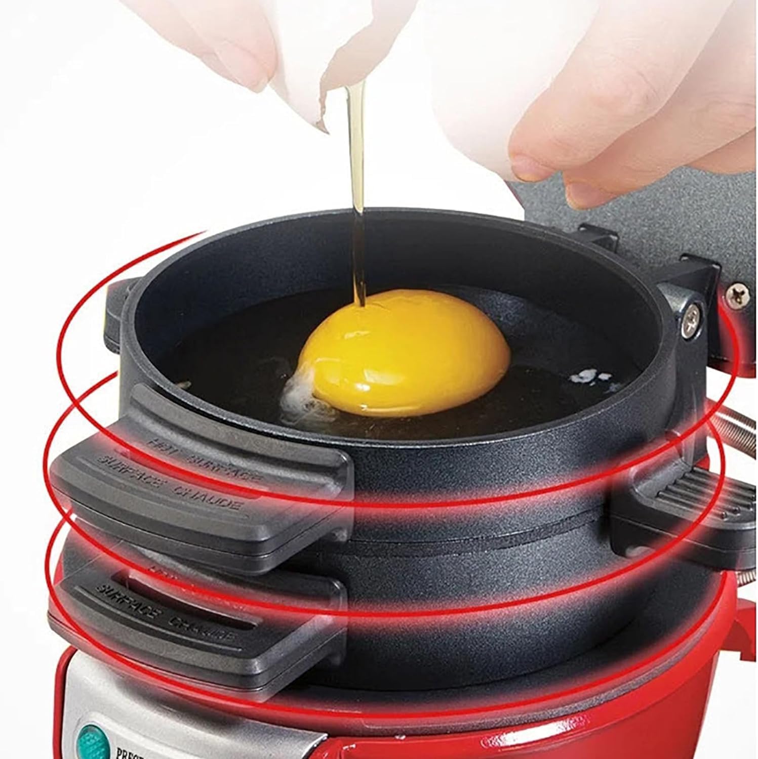Presse à hamburger commerciale,machine à sandwich double petit-déjeuner avec revêtement antiadhésif amovible et lavable,complète en 5 minutes,pour faire un panini sandwich à hamburger