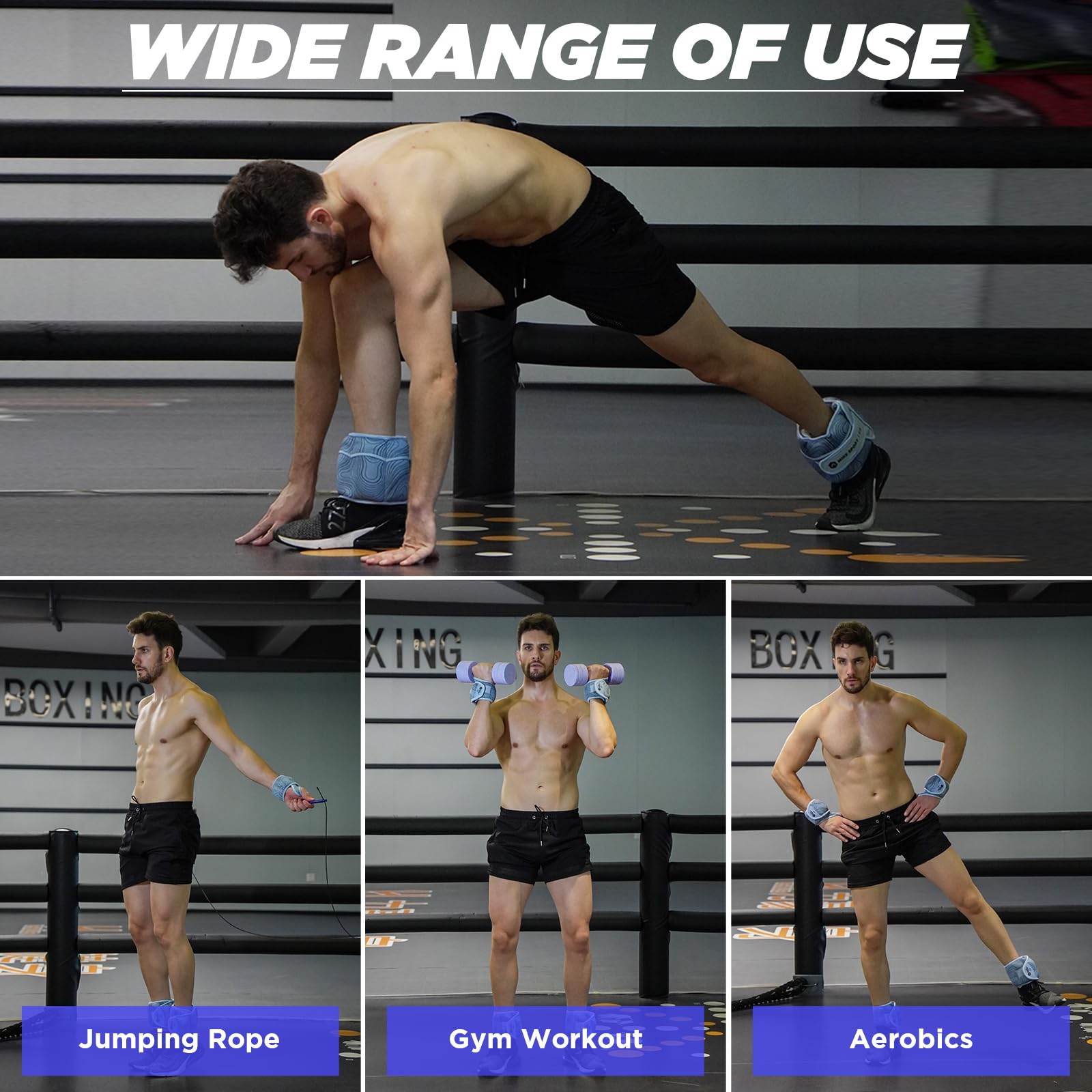 Pesas de tobillo, 1 par de pesas de 2, 4, 6, 8, 10 libras, para mujeres, hombres, niños, entrenamiento de fuerza, muñeca y tobillo para caminar, fitness, gimnasio, entrenamiento
