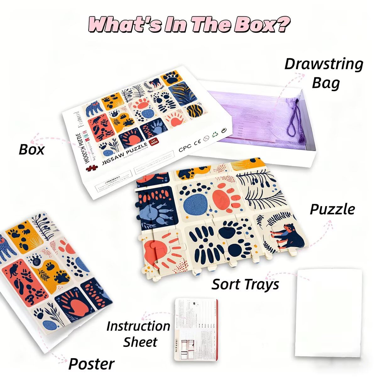 F-99 Abstrakcyjne puzzle dla dorosłych 1000 sztuk puzzli dla dorosłych, urocze, 75 x 50 cm, klasyczne gry edukacyjne, dekompresja, wymagająca gra dla rodzin, piękna dekoracja domu, prezenty dla