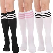 DRESHOW Damen Mädchen Kniestrümpfe Sportsocken Strümpfe Strümpfe Laufsocken Volleyball Cosplay Streifen Strumpf