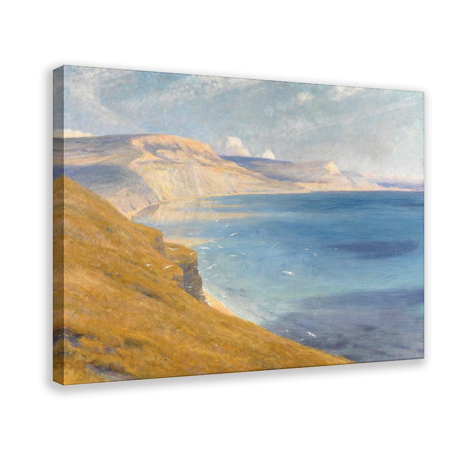 Dfjyjfgjj Sir Frank Dicksee,Sea And Sunshine Lyme Regis Canvas Posters Wall Art Bedroom Office Room Decor Gift 20" L X 30" W