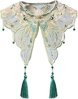 NVOQILIN Kinder Schal Fake Kragen - Chinesische Yunjian Stickerei | Abnehmbarer Collar