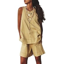 Womens 2 Piece Lounge Set Beach Summer Outfits Y2k Tank Tops and Shorts Sets Vacation Matching Sets