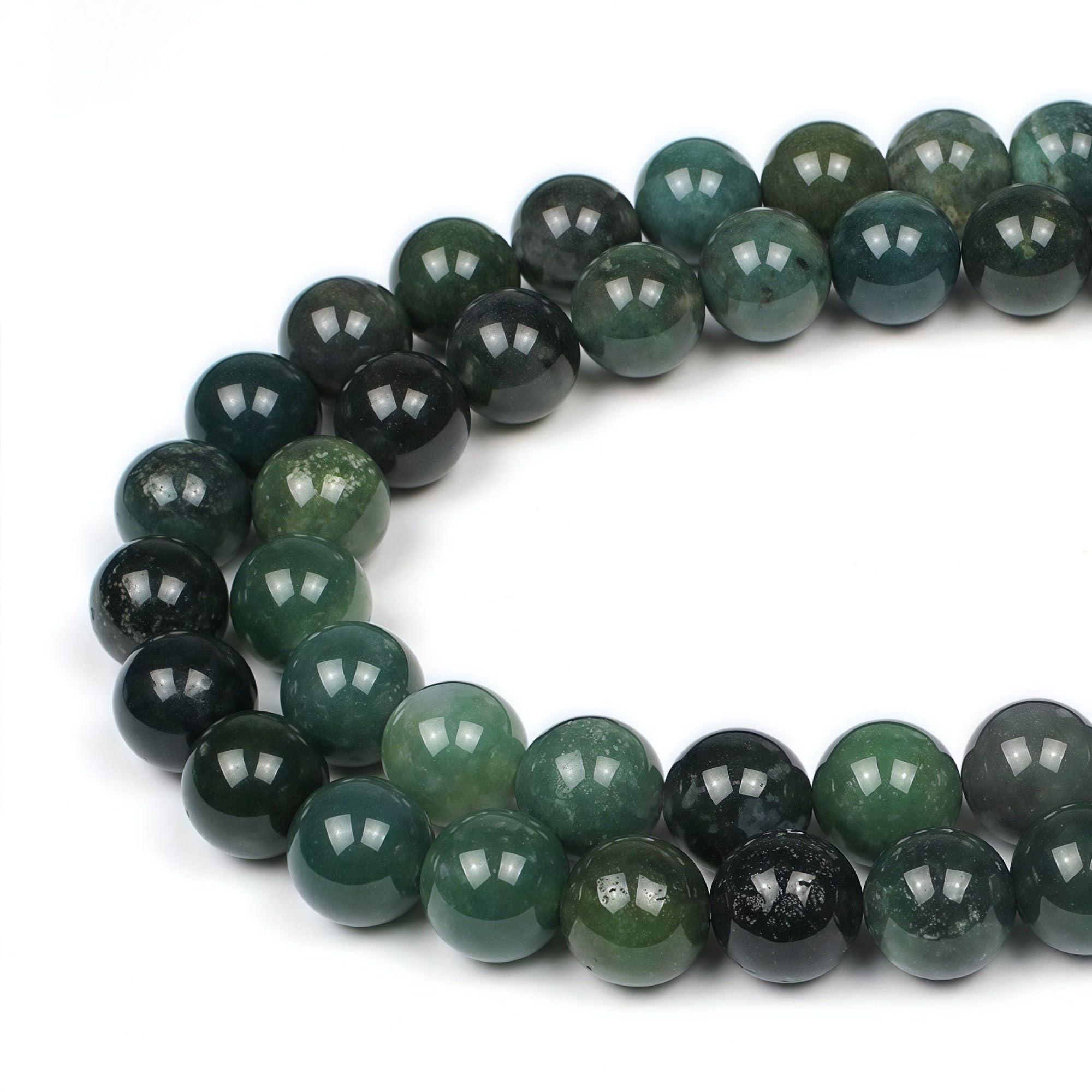 MJDCB 10mm 35 piezas Cuentas de Piedra Turquesa Redondas Sueltas Piedras Semipreciosas para Hacer Joyas Pulseras Collares — view 17