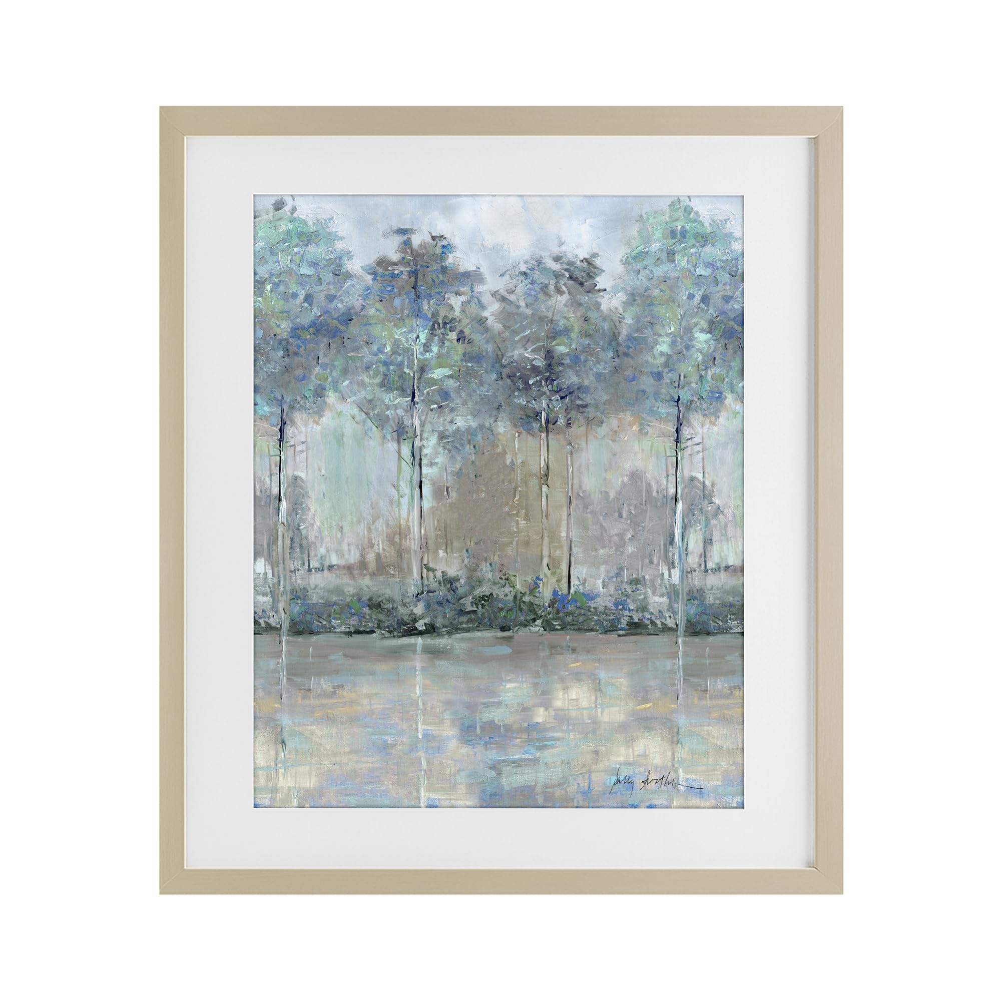 Stupell Industries Harvest Pine (Textured) 'Subdued Impression Of Trees'| Framed Print Under Glass