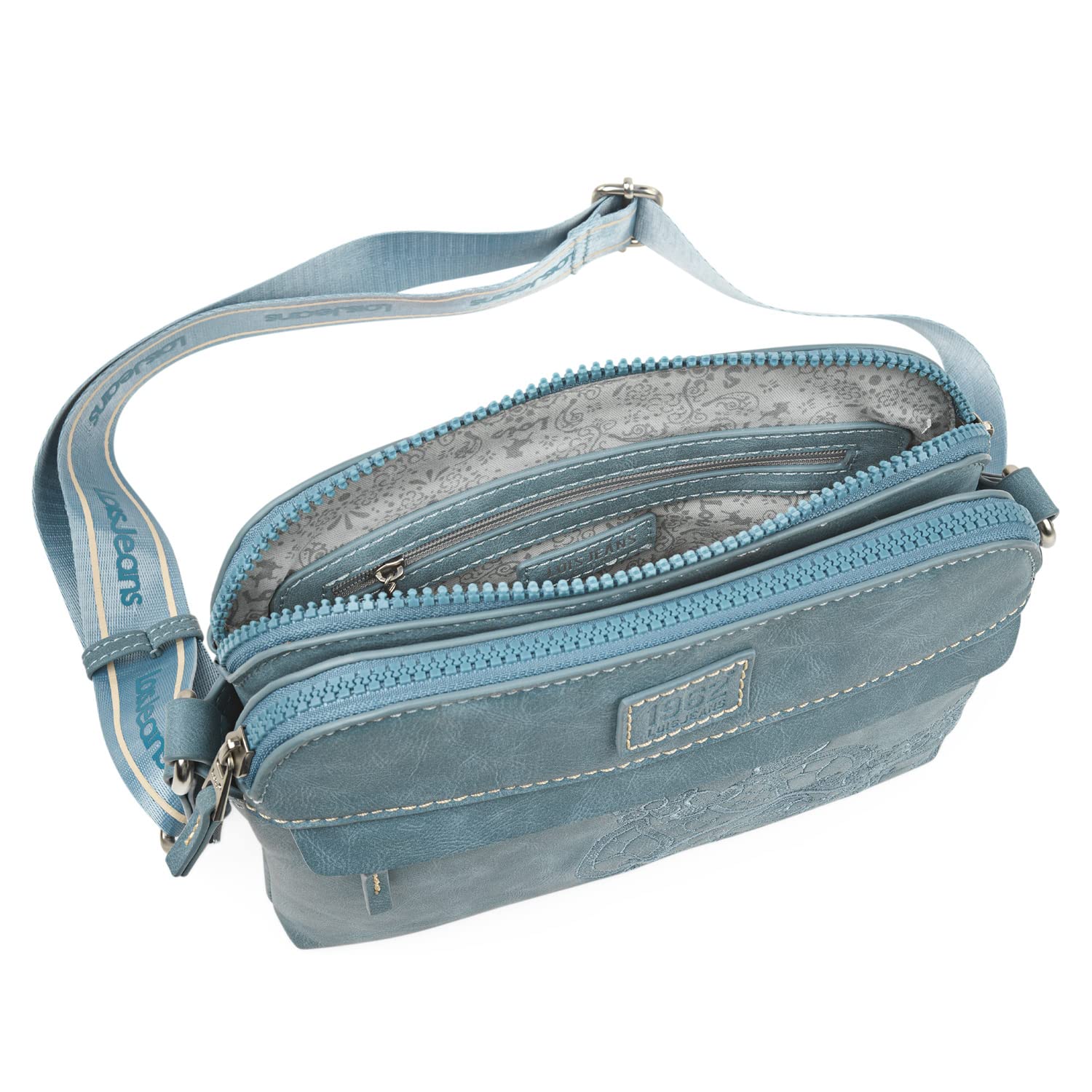 Lois - Bolso Bandolera Mujer elegante. Bolso mujer versátil diseño práctico para diario ideal como Bandolera Mujer moderno y funcional dentro de los mejores Bolsos De Mujer Cierre C, Azul vaquero