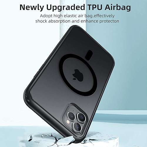 Miniatura 12 de Yriklso Strong Magnetic Case for iPhone 11 [Compatibilty with MagSafe] Protective Shockproof Cover Phone Case for iPhone 11 6.1" Frosted Purple