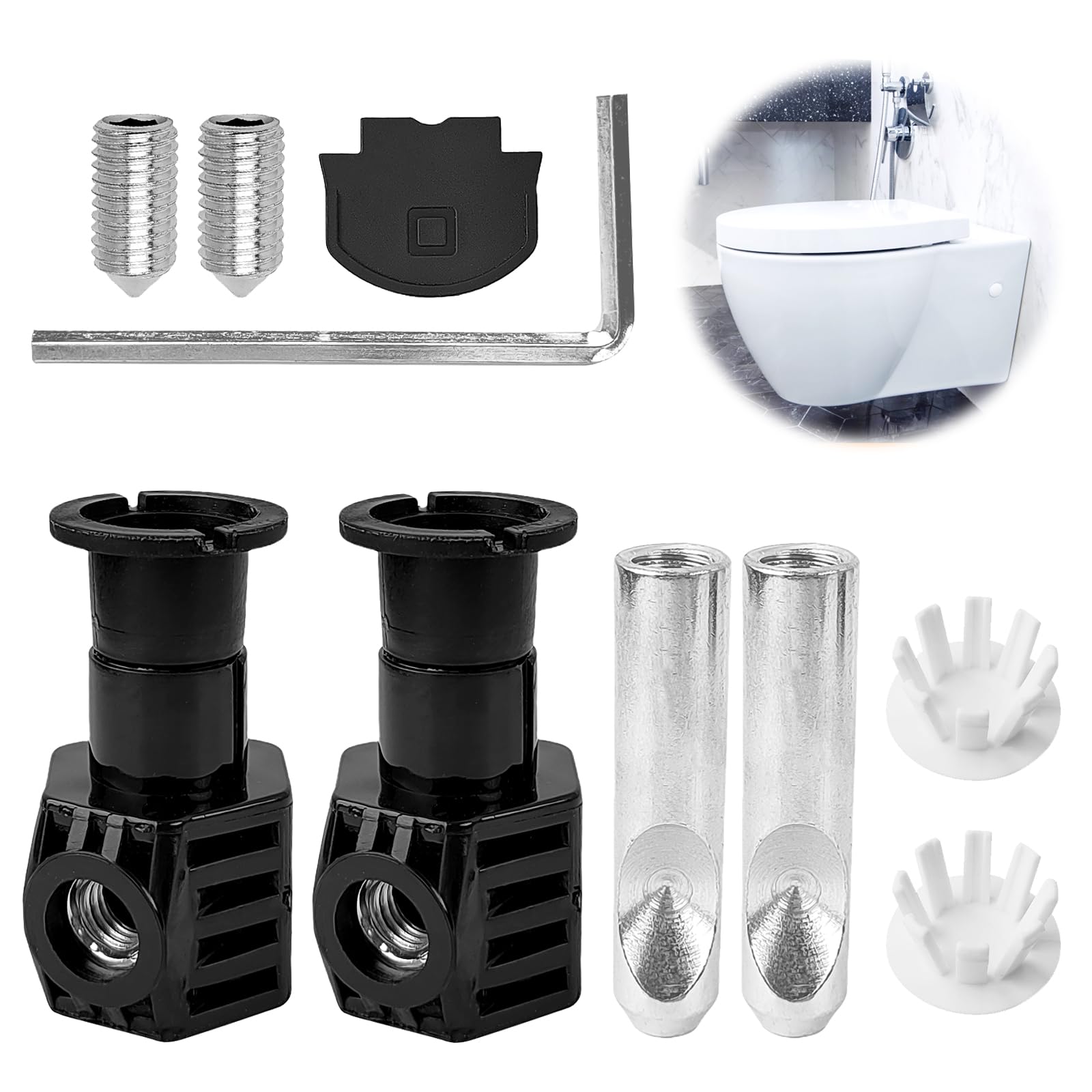 Yooyan Toilet Mounting Set, Intelligent Toilet Seat Mounting Set for Wall-Hanging Toilets, Toilet Connection Set
