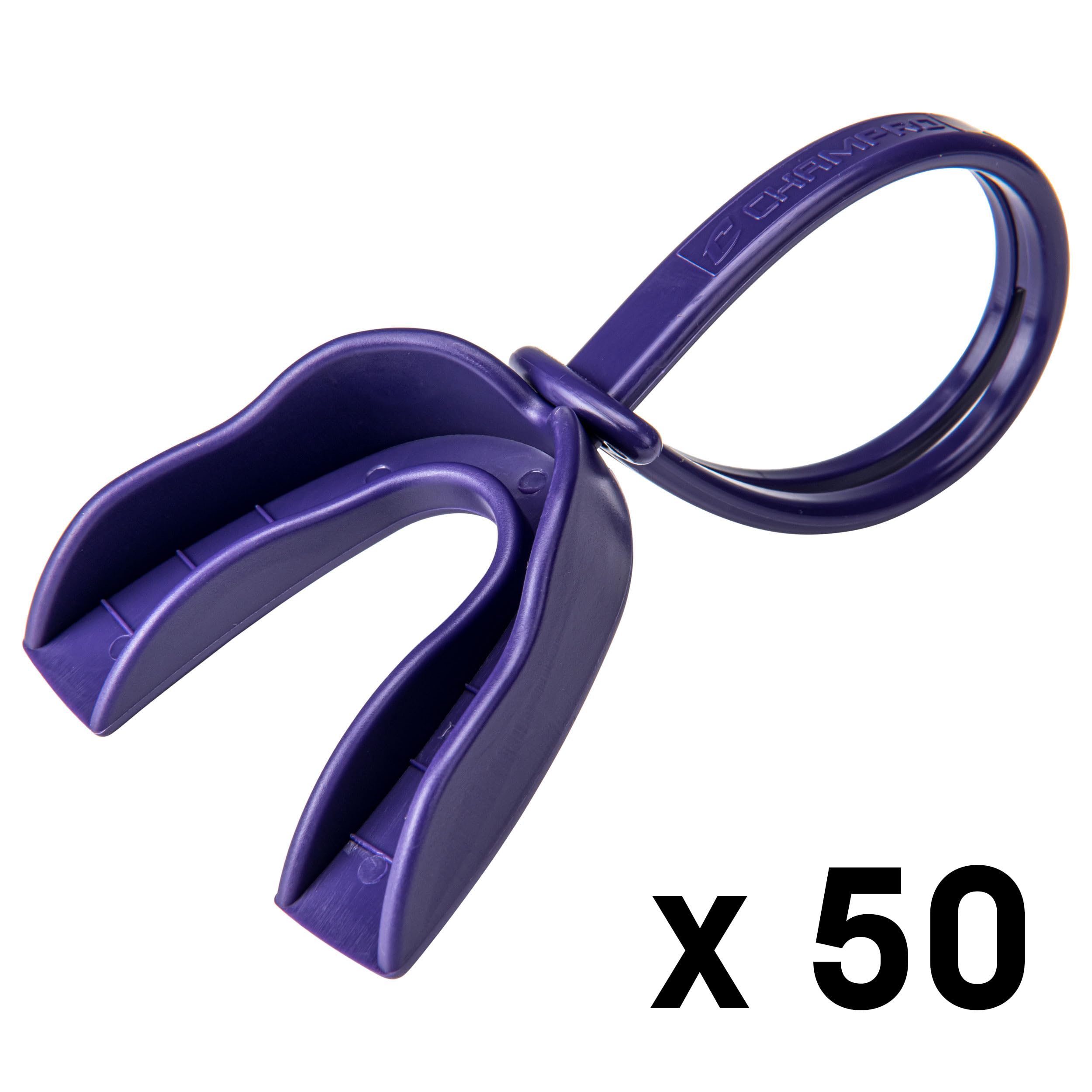 Champro Protector bucal con correa, adulto, morado