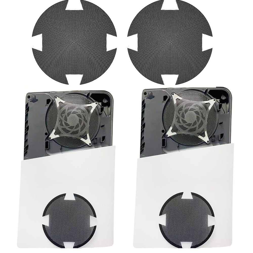 Coyktonty Dust Filter for PS5 Pro/PS5 Slim Dust Prevention Dust Cover Fan Cover PlayStation 5 Pro Optical Drive Version/Digital Version Game Console Accessory (2 Pack)