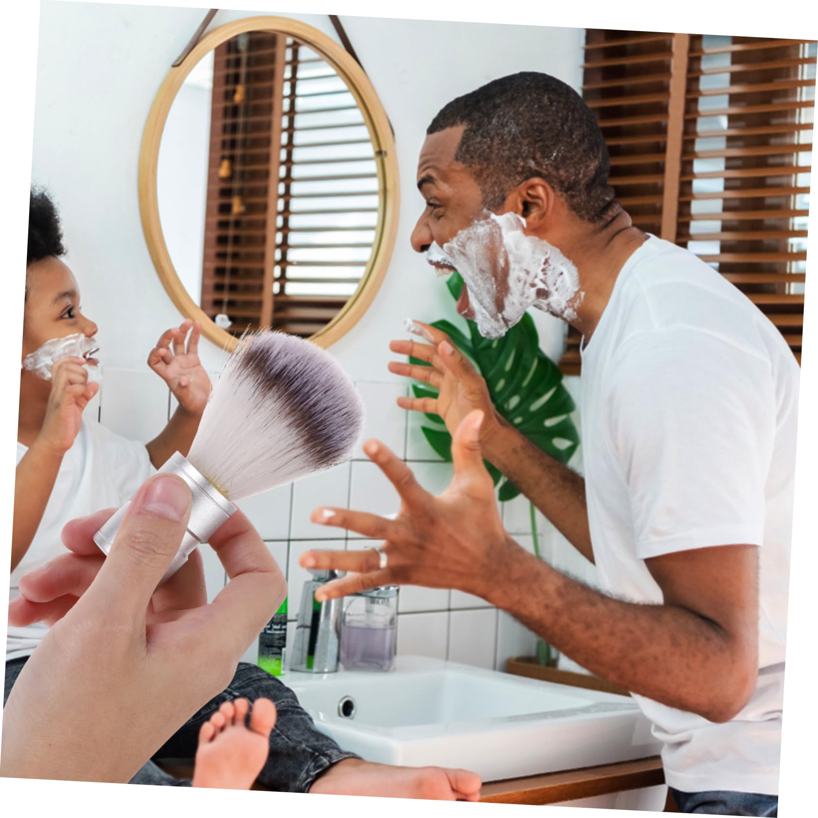 Alipis Spazzola Da Barba Nylon Con Ciotola Da Barba Acciaio Inossidabile Due Strati Colore Casuale Strumento Per Rasatura Confortevole e Tradizionale