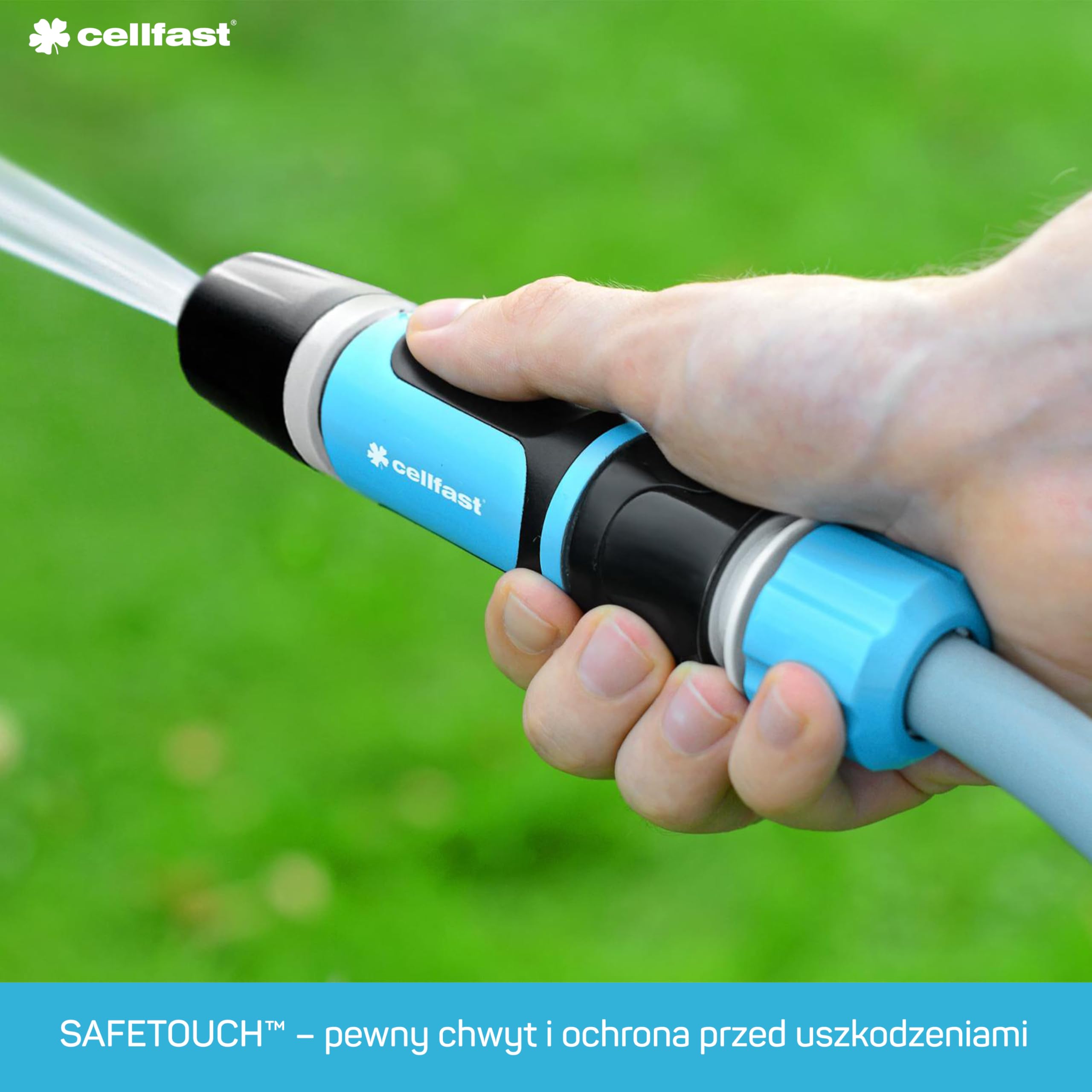 CELLFAST Zraszacz Prosty Zraszacz Ogrodowy Do Trawnika Kwiatów Roślin System Safetouch ENERGO