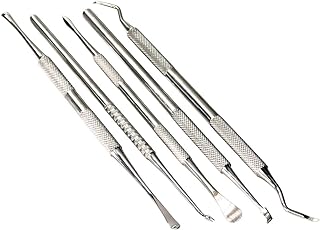 HTS 152D5 5 Pc Stainless Steel Scraper Wax & Clay Sculpting Tool Set