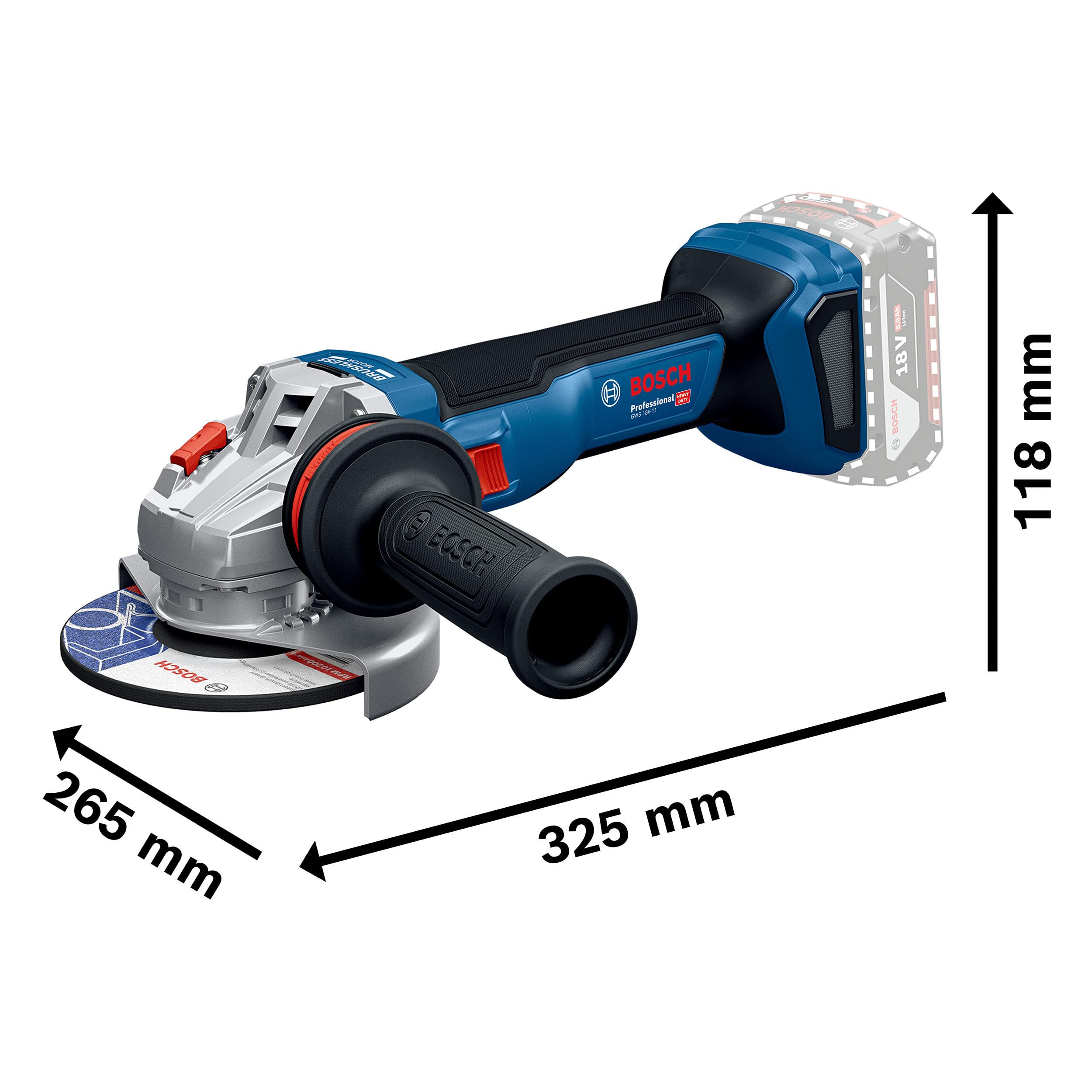 Bosch GSR 18V-65 GDX 18V-285 GBH 18V-26 GWS 18V-11 Kit combiné 18V 5.0Ah 5.5Ah L-BOXX 136