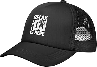 Relax The DJ's Here Men/Women Adjustable Mesh Hat Trucker Hats Golf Baseball Cap Outdoor Sports Caps