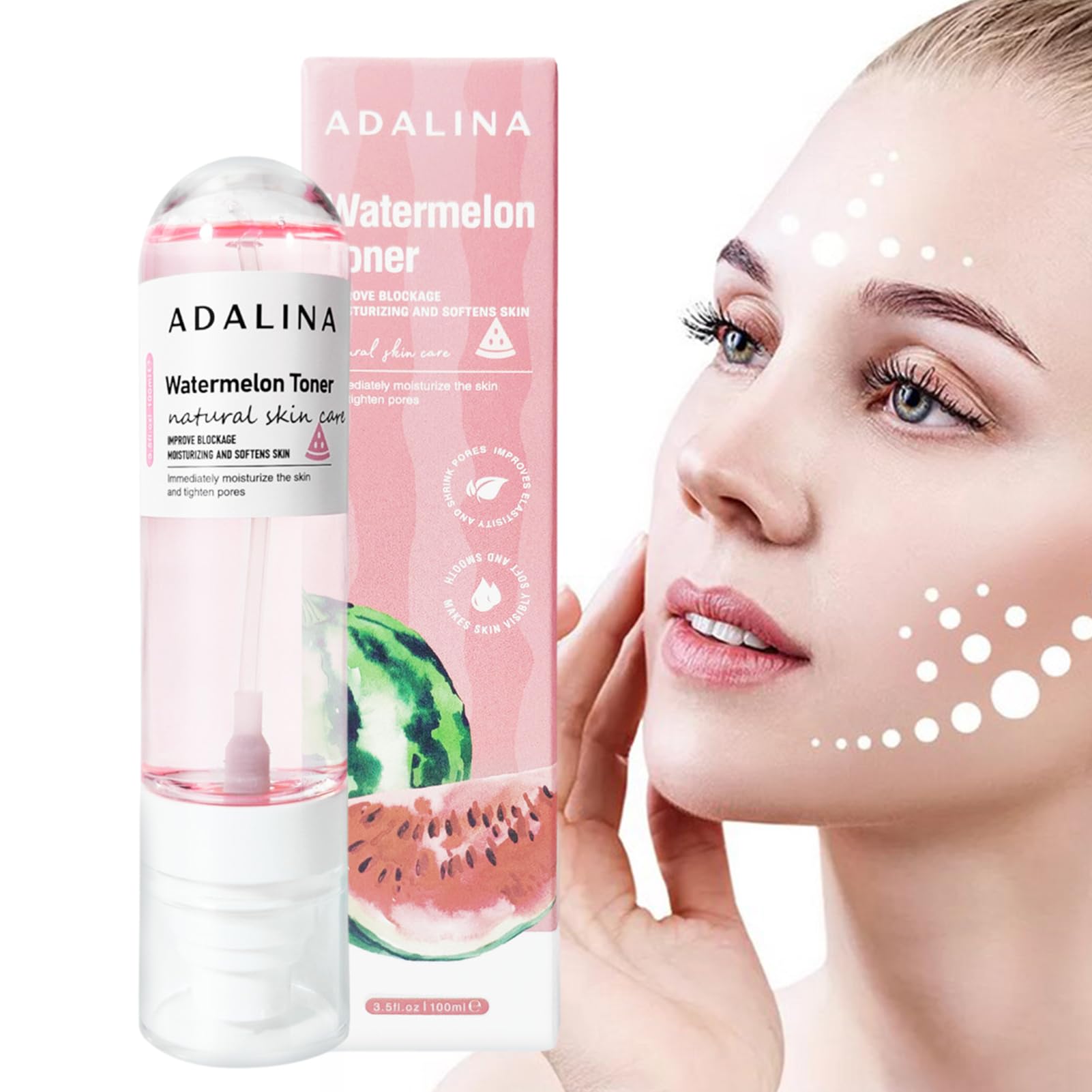 Moisturizing Toner | Hydration Toner PHA+BHA Watermelon Dew Drops - Refreshing Face Toner, 100ml Skin Care Toner for Dry Oily Sensitive Combination Skin Weiting