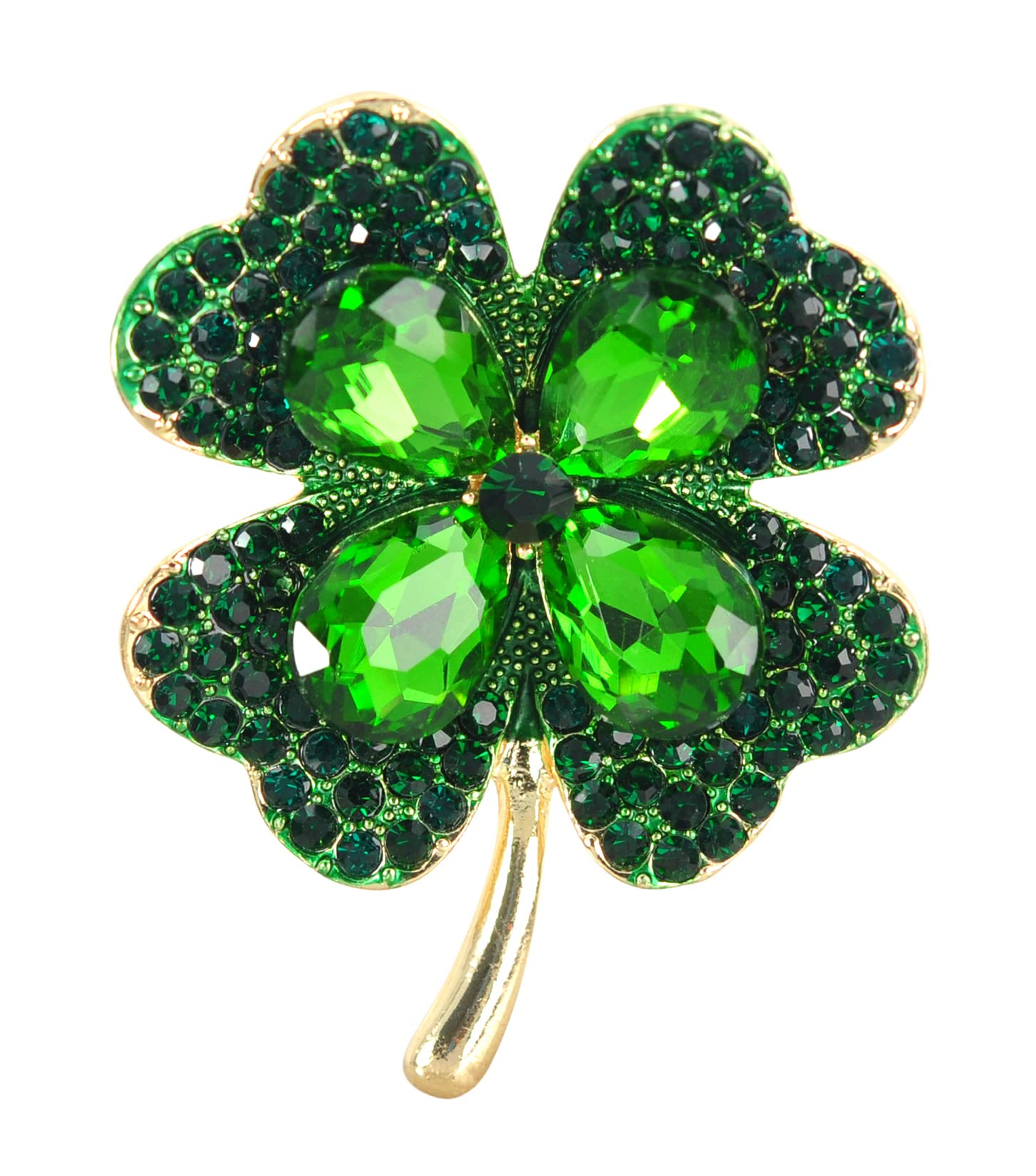 Gyn&JoyFour Leaf Clover Brooch Pin