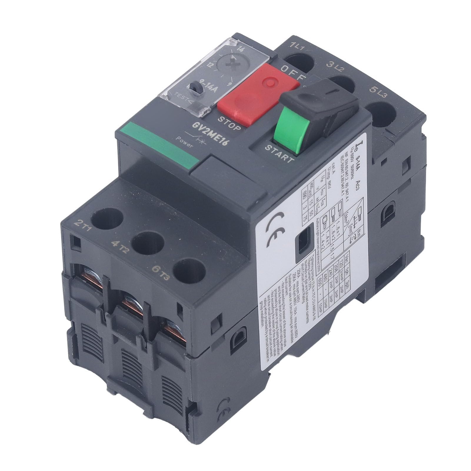 Disjoncteur Protection Moteur Thermique Magnétique Manuel AC690V avec Bouton Commande pour Applications Diverses GV2ME16 9 14A