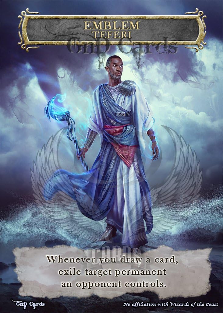 GnD Cards 1x Teferi, Hero of Dominaria Emblem #1 Custom Altered MTG Dominaria