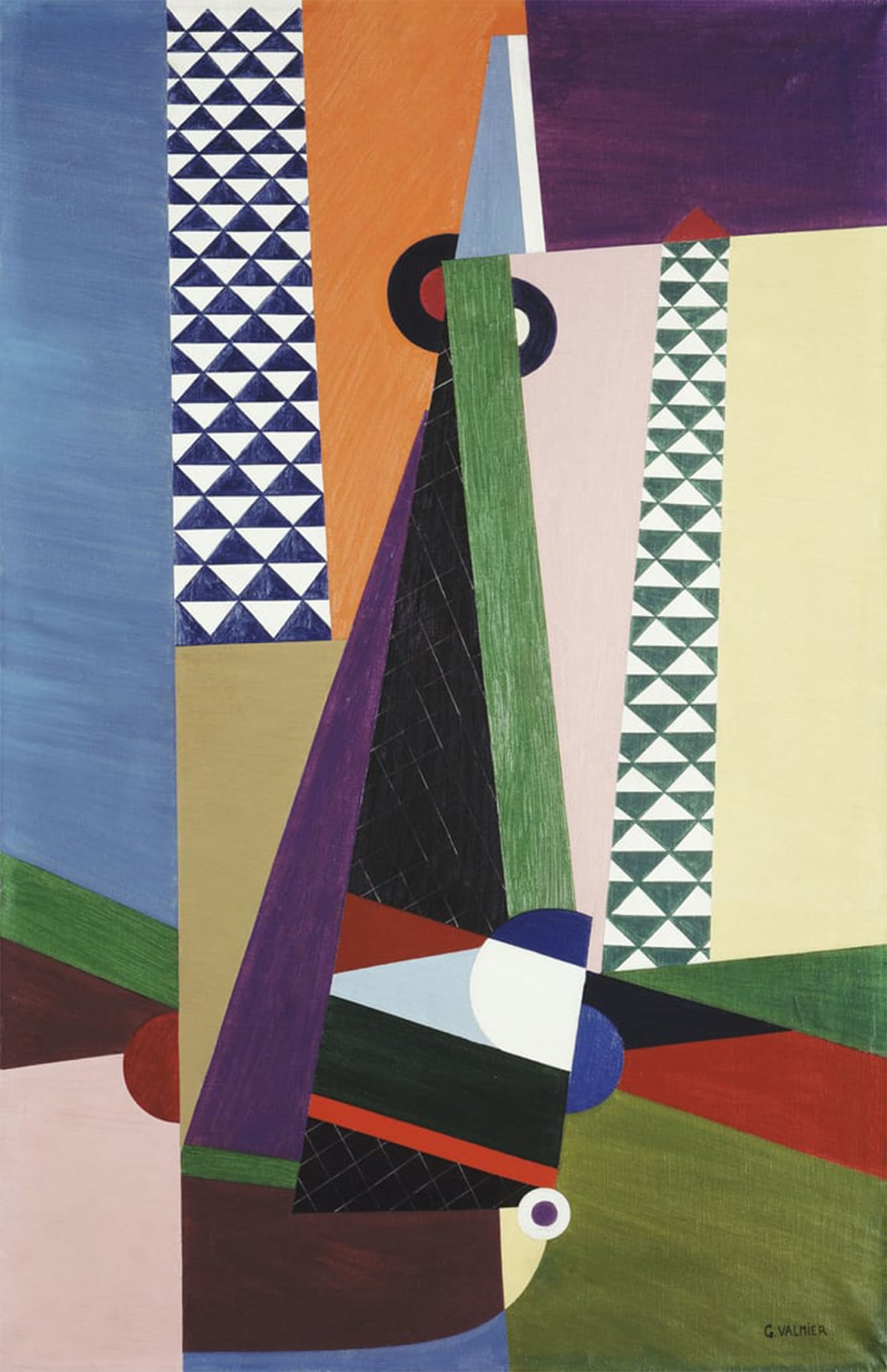 Cuadro de lienzo de Georges Valmier composición geometría de 60x90cm para pared 5